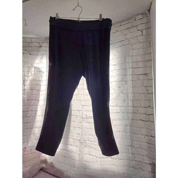 H By Halston Women's Size Medium PETITE Blue/Black Chambray Capris Leggings - Picture 3 of 7